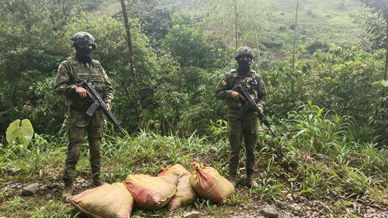 En operativos contra la minería ilegal, las Fuerzas Armadas decomisaron 14 bultos de material aurífero en Urcuquí y Tulcán este 19 de octubre de 2026. En operativos contra la minería ilegal, las Fuerzas Armadas decomisaron 14 bultos de material aurífero en Urcuquí y Tulcán este 19 de octubre de 2026.