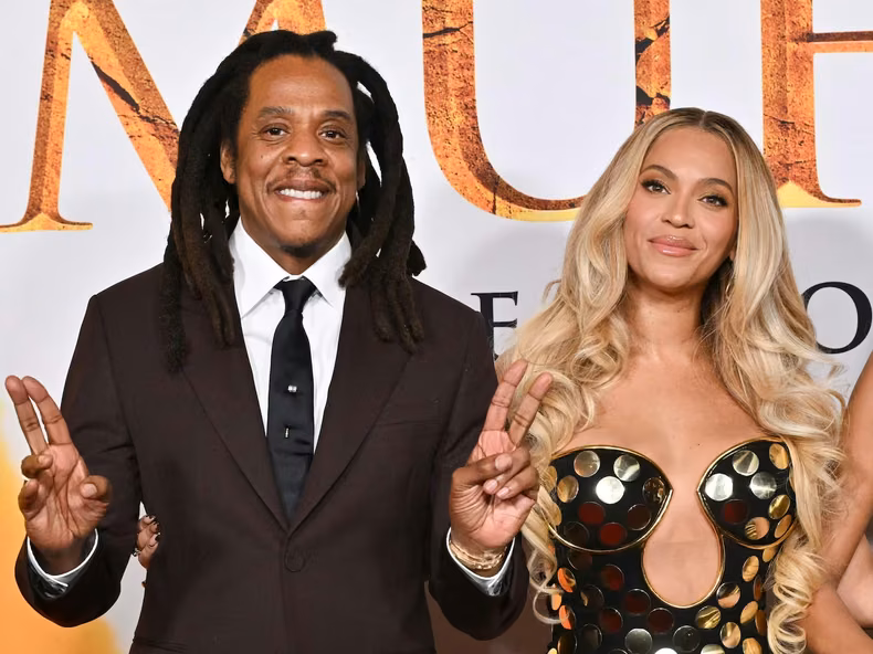 El rapero Shawn Corey, conocido como Jay-Z y su esposa Beyoncé.