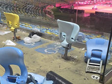El estadio Maracaná quedó con serios destrozos tras el encuentro entre Vasco da Gama y Boca Juniors por la Copa Sudamericana.