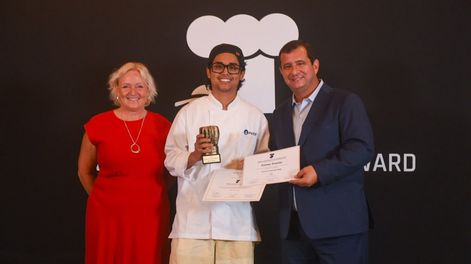El concursante peruano, Giacomo Centurión Mego, recibió su premio en el certamen de gastronomía Joven Chef de las Américas 2026, este 20 de octubre de 2026.&nbsp;