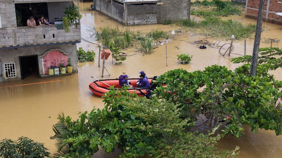 Caminos inundados por intensas lluvias.&nbsp; 