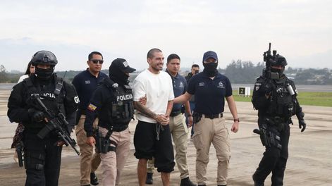 Extradición. La mañana de este 29 de octubre de 2026 fue extraditado a Estados Unidos Daniel Salcedo. (Ministerio del Interior)