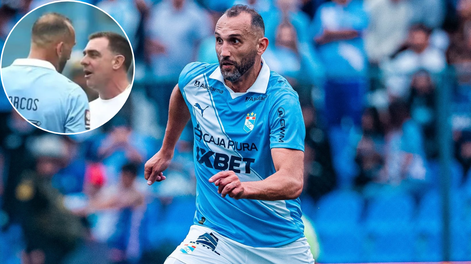 El delantero de Sporting Cristal, Hernán Barcos, tuvo un fuerte cruce con el técnico de Alianza Lima, Pablo Guede.