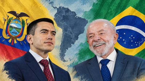 Daniel Noboa y Luiz Inácio Lula da Silva intercambiaron mensajes tras la reelección del mandatario brasileño. El intercambio destacó los desafíos comunes de América Latina
