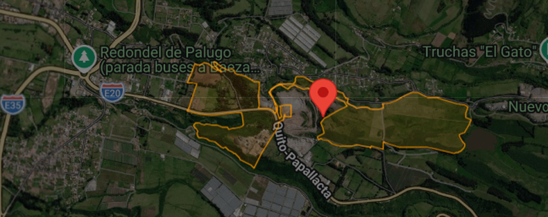 Municipio de Quito: Mapa del área de terreno donde se alquila a la empresa Todomaquinas S.A.S.