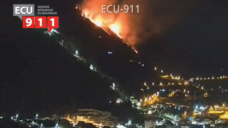 Seis incendios forestales están activos en varias provincias del Ecuador, este 28 de octubre de 2026.