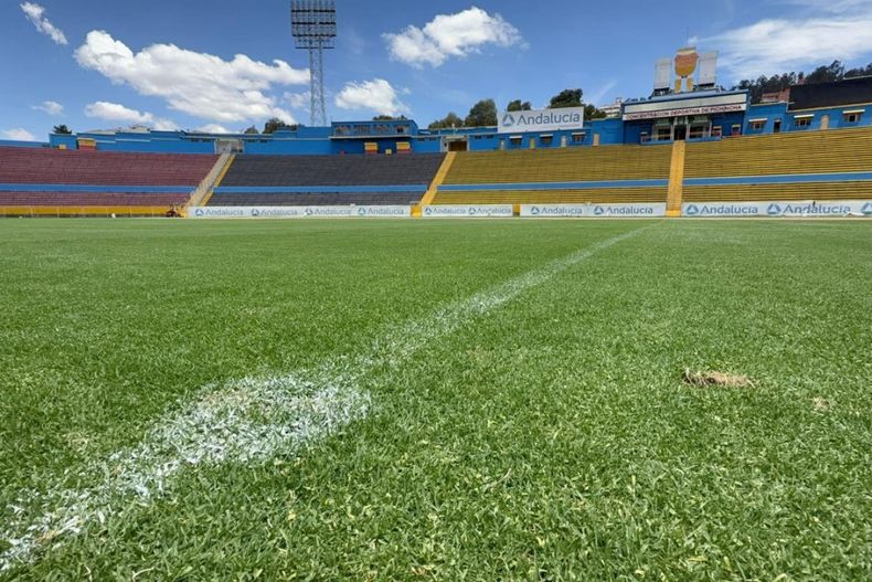 Cancha del Estadio Olímpico Atahualpa. 
