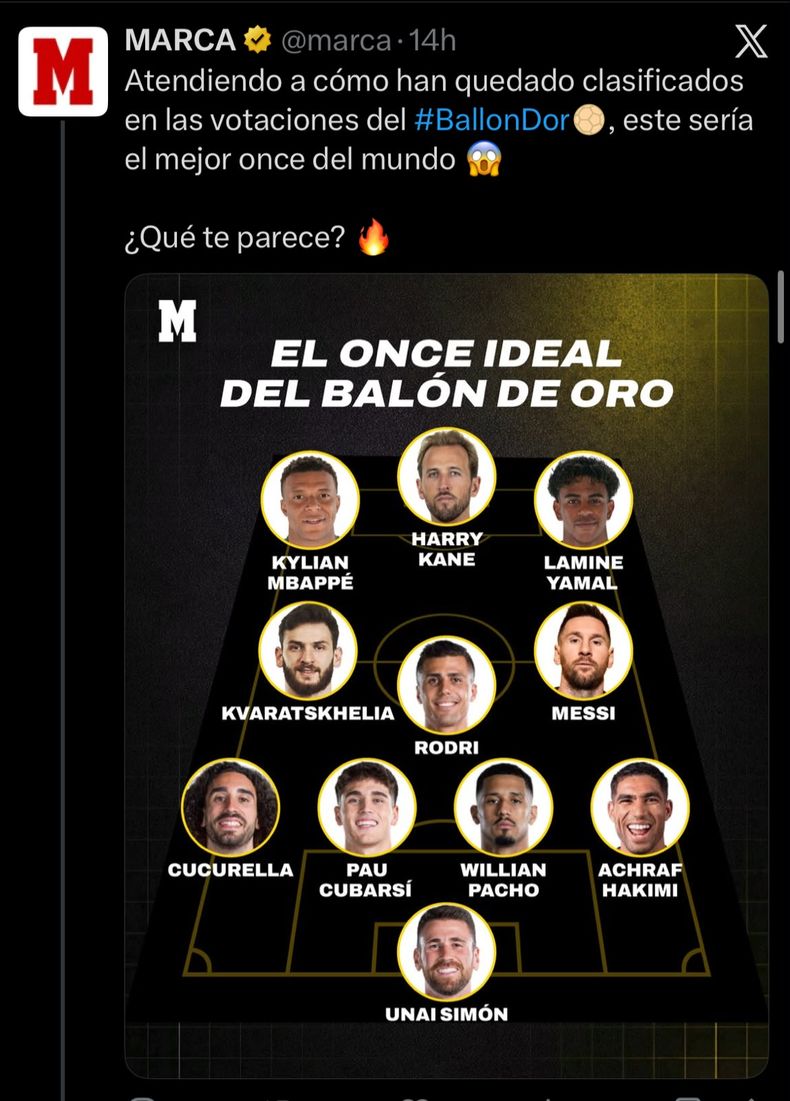 Diario Marca confundi&oacute; a Willian Pacho con Willian Saliba.
