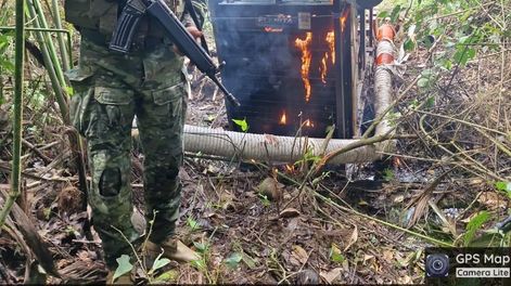 El Ejército Ecuatoriano realizó un operativo militar en contra de la minería ilegal, el cual fue reportado el 29 de octubre de 2026.