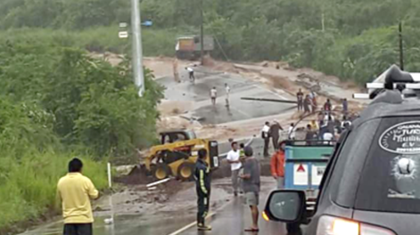 Efectos de las torrenciales lluvias en Galápagos.&nbsp;