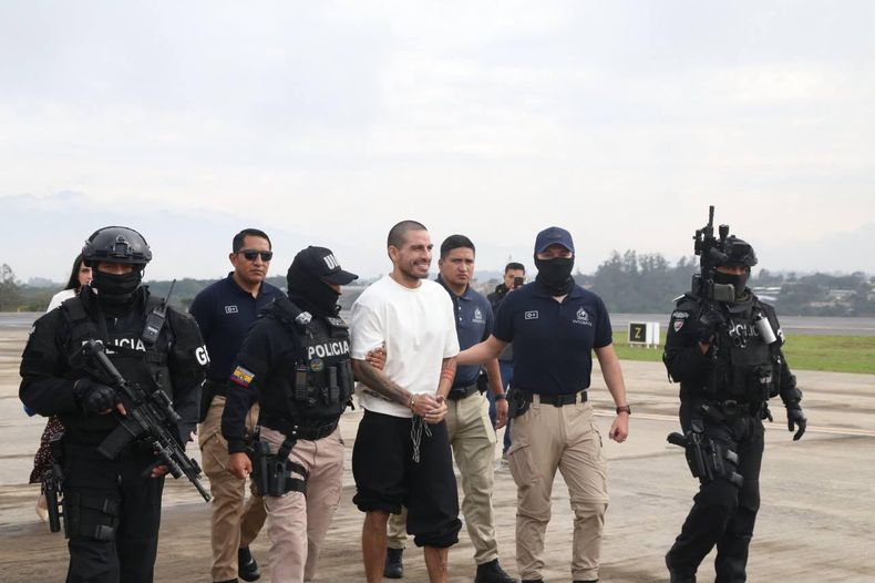 Extradición. La mañana de este 29 de octubre de 2026 fue extraditado a Estados Unidos Daniel Salcedo. (Ministerio del Interior)