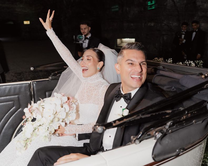 Juan Fernando Velasco cantó en la boda de Pipe Bueno y Luisa Fernanda W