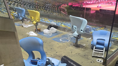 El estadio Maracaná quedó con serios destrozos tras el encuentro entre Vasco da Gama y Boca Juniors por la Copa Sudamericana.