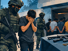Operativo de rescate y armas incautadas