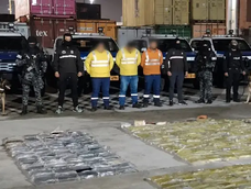Cinco procesados tras decomiso de 889,8 kilos de cocaína en cargamento de atún.