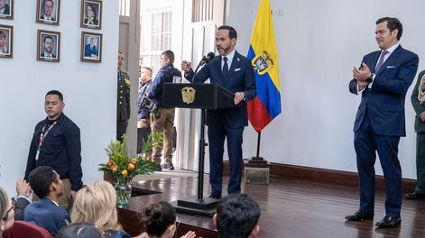 El presidente de Colombia, Abelardo De La Espriella, el 15 de octubre de 2026 en el Ministerio del Interior.