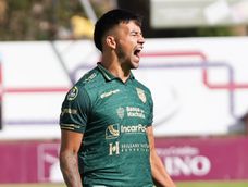 Agustín Herrera celebrando su gol con Orense ante Mushuc Runa en la LigaPro 2026.&nbsp;